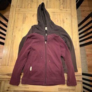 TWO Ugg Fur-Lined Hoodies, Size L